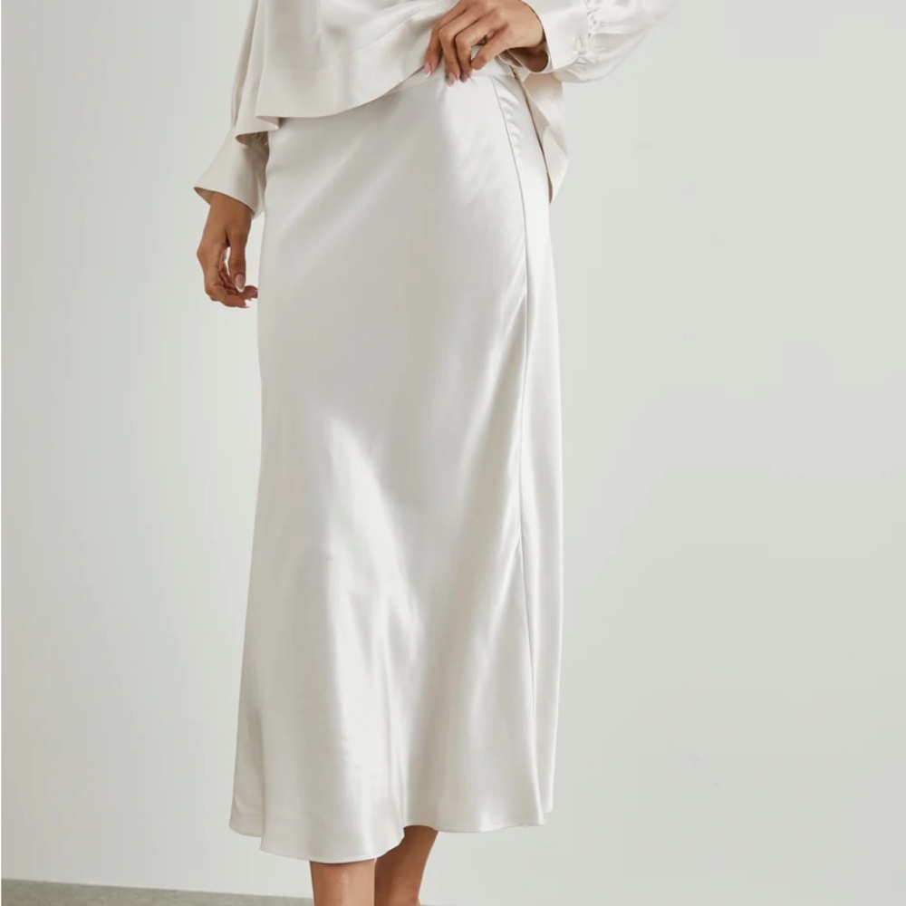 Rails EUC Berlin Ivory Satin Slip Skirt Large